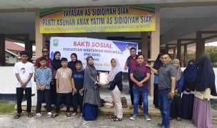 PWI Siak Bagikan Sembako ke Panti Asuhan dan Warga Tunanetra, Tegaskan Komitmen Jaga Marwah Organisasi