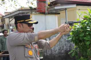 Capai Kemahiran dan Keahlian Personil, Polres Bengkalis Gelar Latihan Menembak
