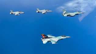 Pesawat Tempur F-16 TNI AU Tancap Gas Patroli di Selat Malak