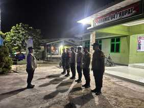 Patroli Gabungan Polsek Rupat dan Koramil 04 Pasca Pelantikan Presiden