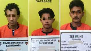 Tukar Chip Higgs Domino Dengan Sabu, Tiga Pemuda di Rohil Ditangkap