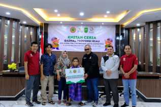 Berbagi Kasih Momen Libur Sekolah, 57 Anak Ikut Khitan Ceria Baznas Riau
