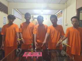 Baru Sepekan Menjabat, Kapolsek Kuantan Hilir Ringkus 5 Pelaku Narkoba di Kuansing