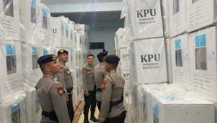 Polres Kuansing Amankan Gudang Logistik KPU dalam Operasi Mantap Praja Lancang Kuning 2024