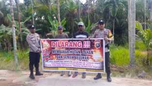 Jelang Pemilu 2024, Polsek Reteh Sosialisasi dan Patroli Karhutla