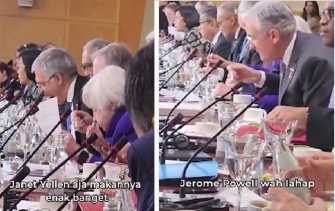 Menteri Keuangan AS Lahap Makan Nasi Uduk Tempe Bacem di G20