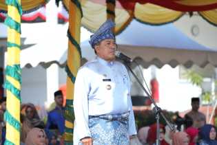 Bupati Siak Pimpin Upacara Perayaan HUT Provinsi Riau yang Ke-66