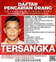 Mangkir Panggilan Penyidik, HM Fadillah Akbar Ditetapkan DPO oleh Kajati Riau