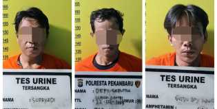 Satreskrim Polresta Pekanbaru Tangkap Tiga Pelaku Pencurian Spesialis Minimarket
