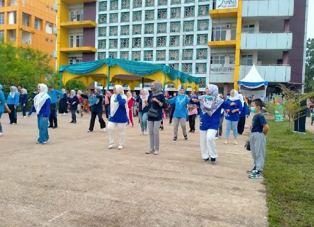 Dinkes Inhil Gelar Senam Sehat Dalam Rangka Peringati HKN ke-58