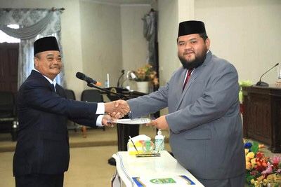DPRD Rohul Gelar Rapat Paripurna Pelantikan PAW Abu Bakar