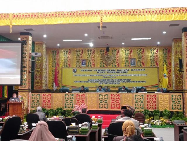 DPRD Pekanbaru Gelar Paripurna Laporan Keterangan Pansus Terhadap Lkpj Kepala Daerah Tahun 2021